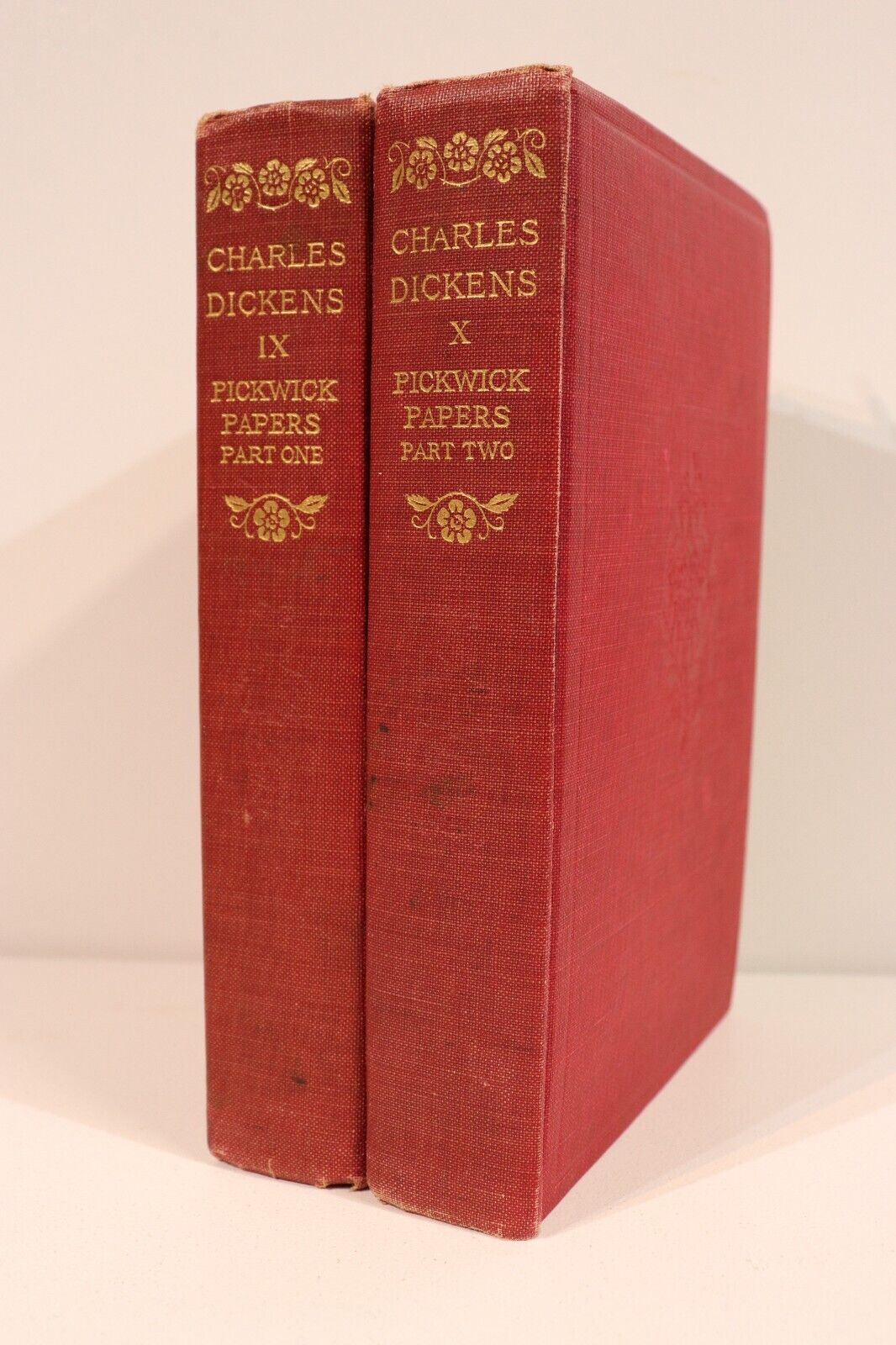 Pickwick Papers by Charles Dickens - 1911 - 2 Vol. Antique Fiction Book Set