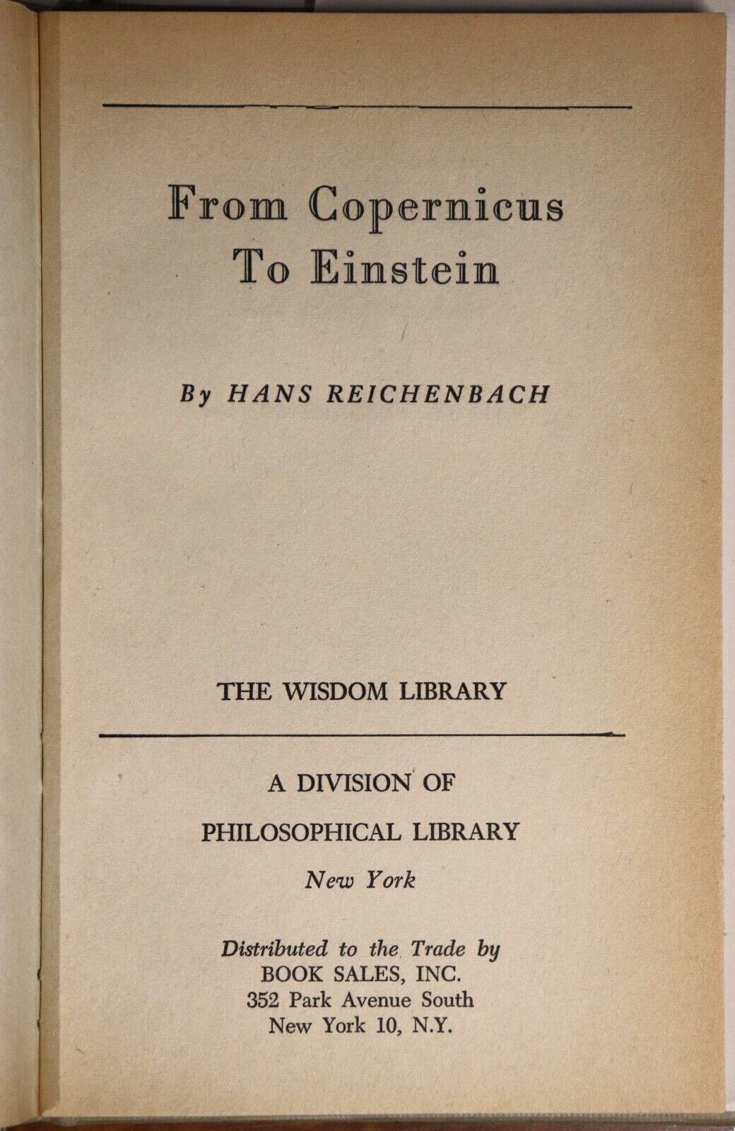 From Copernicus To Einstein by H Reichenbach - 1942 - Antique Philosophy Book