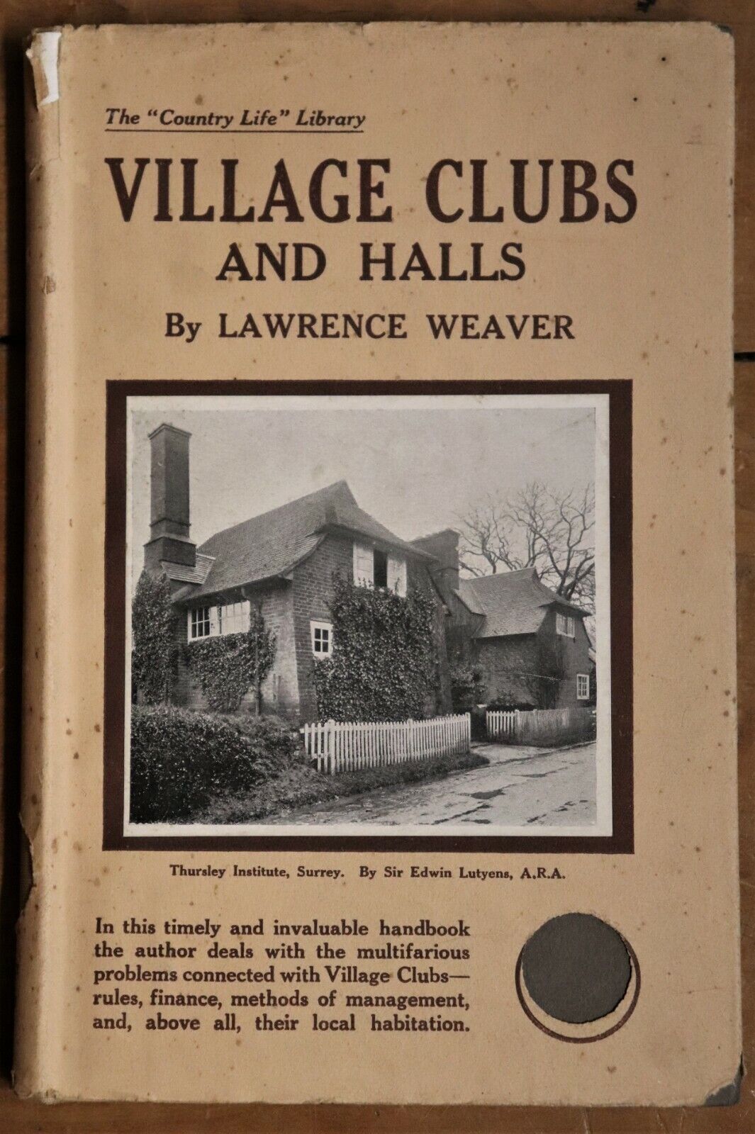 Village Clubs & Halls - 1920 - Antique Architecture Book - 1st Edition