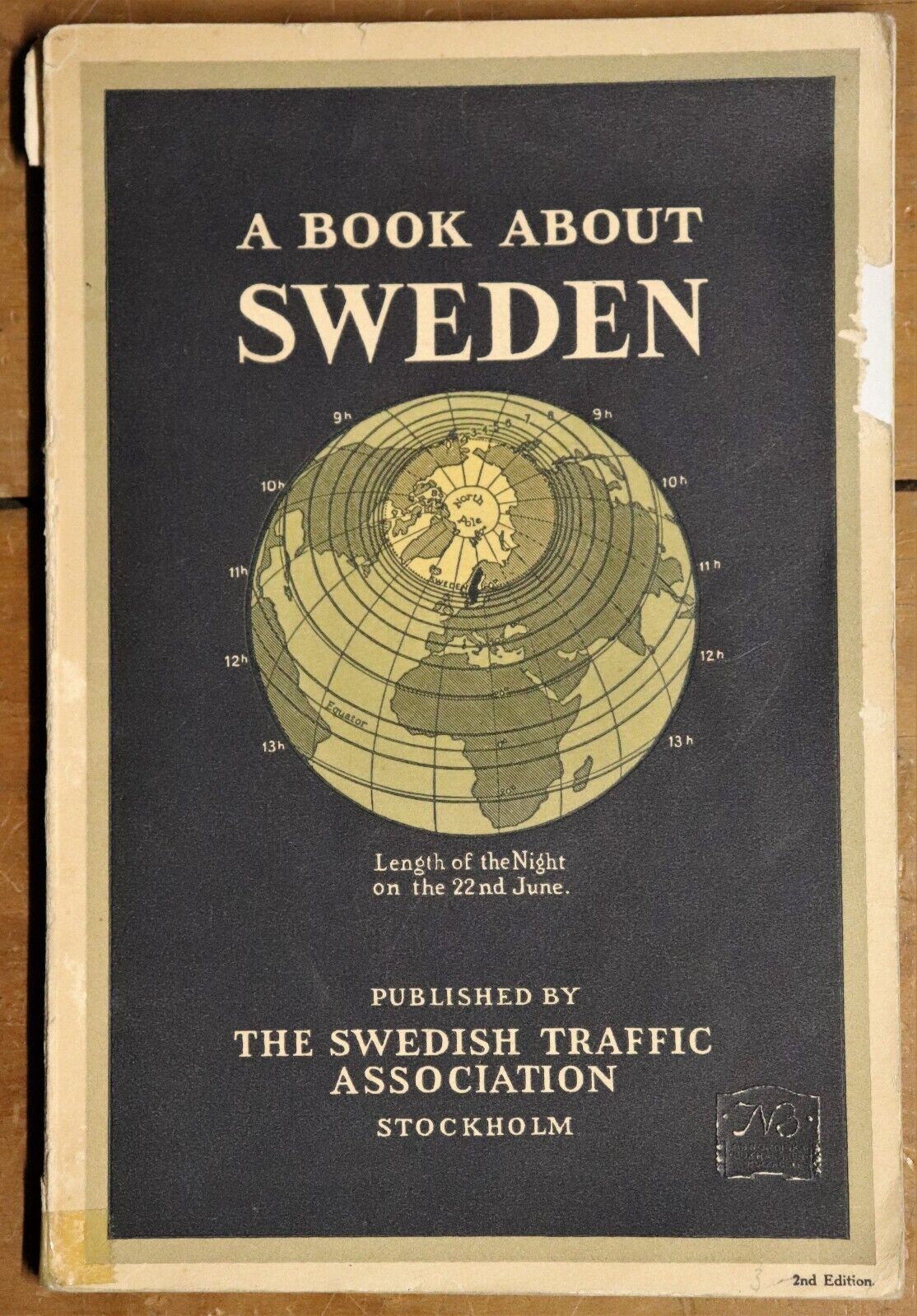 A Book About Sweden - 1923 - Antique Travel Guide Book w/Map