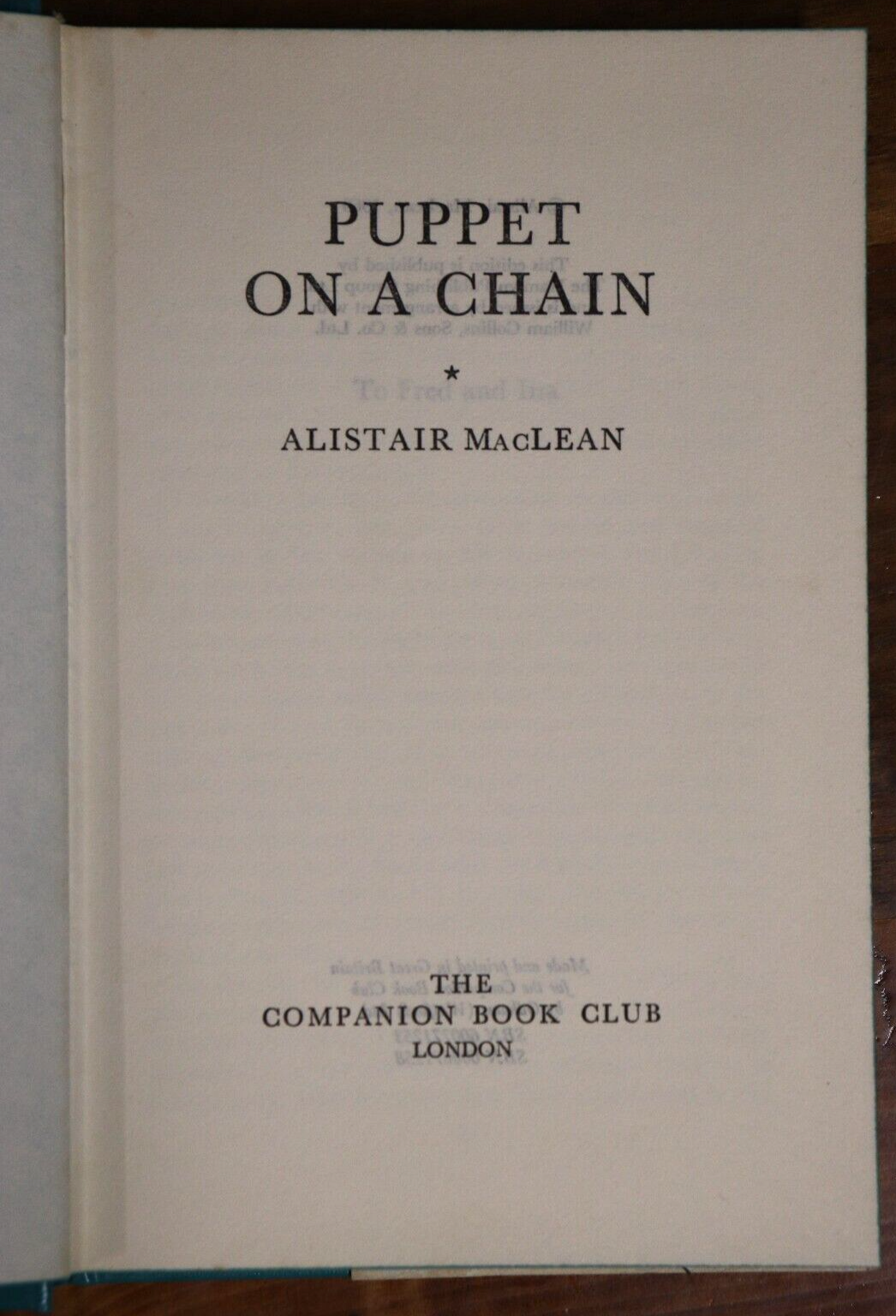 Puppet On A Chain by Alistair MacLean - 1969 - 1st Edition Vintage Fiction Book