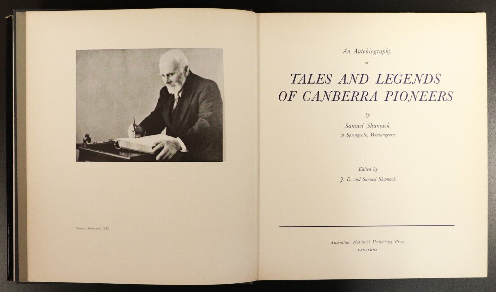 1967 Tales & Legends Of Canberra Pioneers 1st Ed. Australian History Book - 0