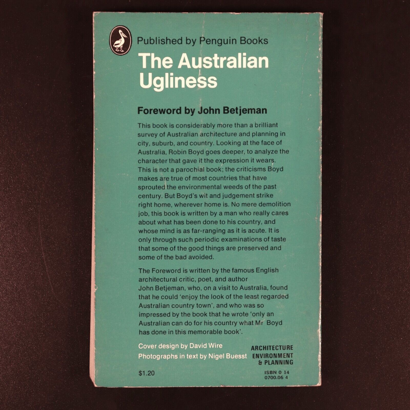 1971 The Australian Ugliness by Robin Boyd Australian Architecture Book - 0