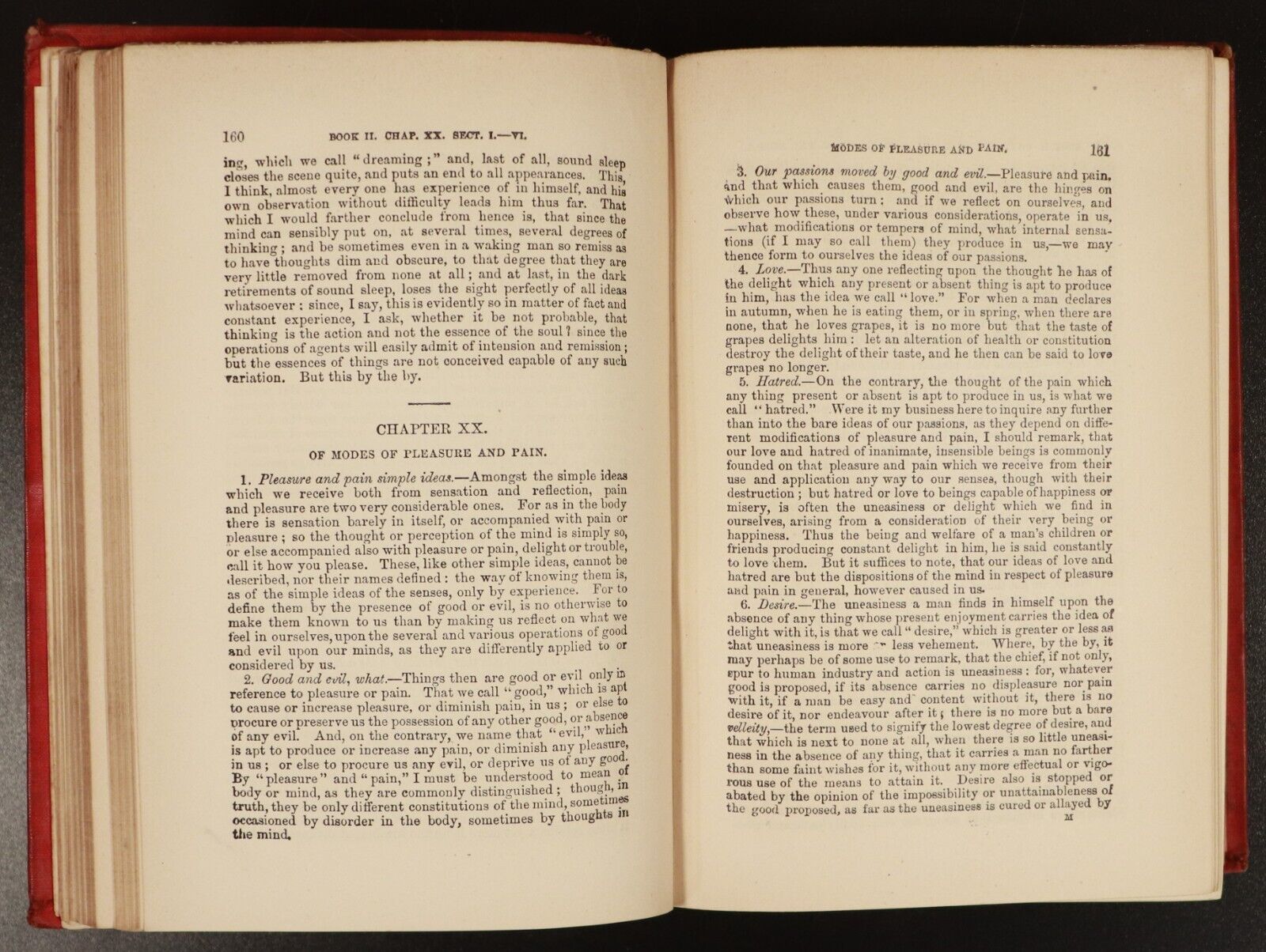 1894 An Essay On The Human Understanding J. Locke Antiquarian Philosophy Book