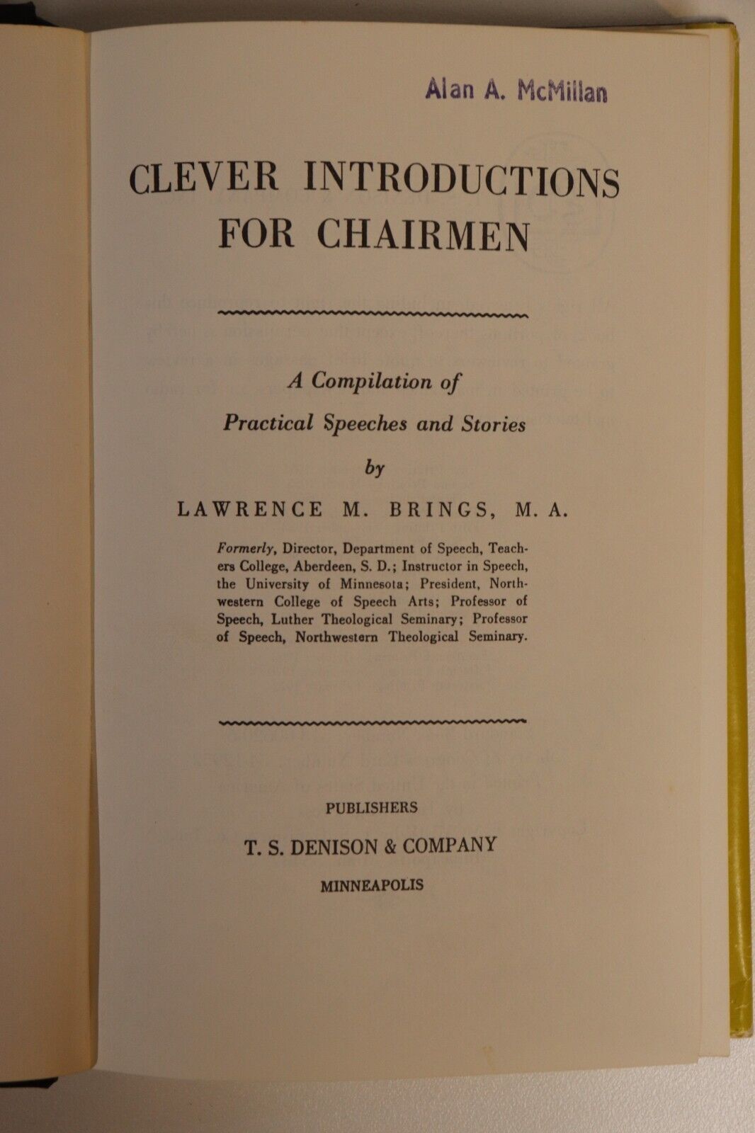 Clever Introductions For Chairmen - 1972 - Vintage Speech Writing Reference Book - 0