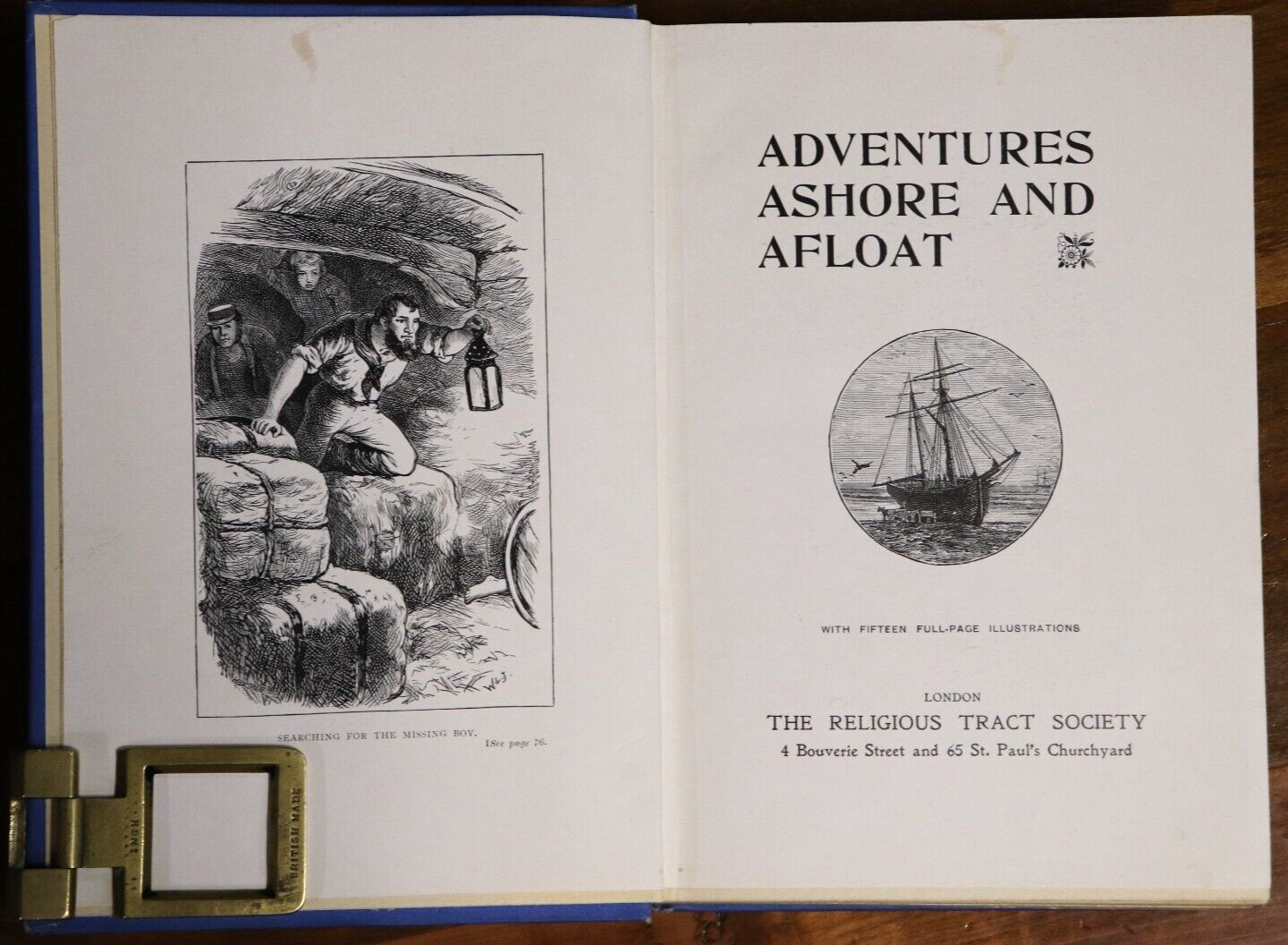 Adventures Ashore & Afloat - c1906 - Antique Childrens Adventure Story Book - 0