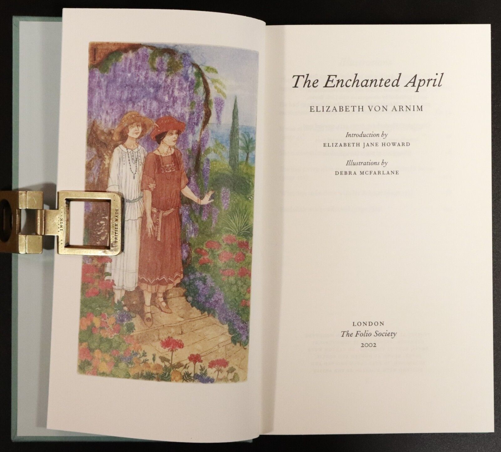 2002 The Enchanted April by Elizabeth Von Arnim Folio Society Fiction Book - 0