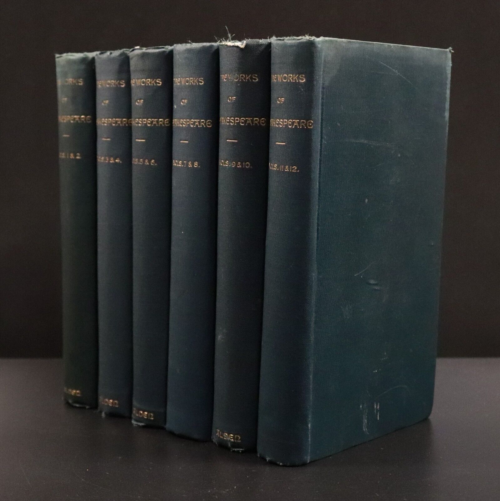 1887 12vol The Works Of William Shakespeare Antique Classic Literature Book Set
