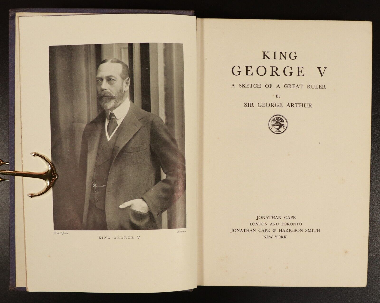 1929 King George V: Sketch Of A Great Ruler Antique British History Book