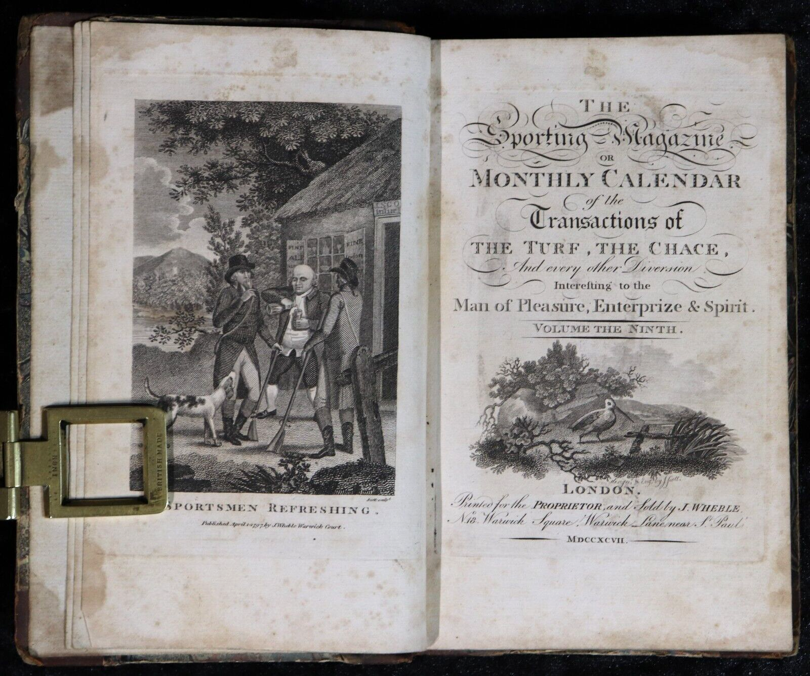 The Sporting Magazine: Monthly Calendar - 1797 - Antiquarian Sport History Book - 0