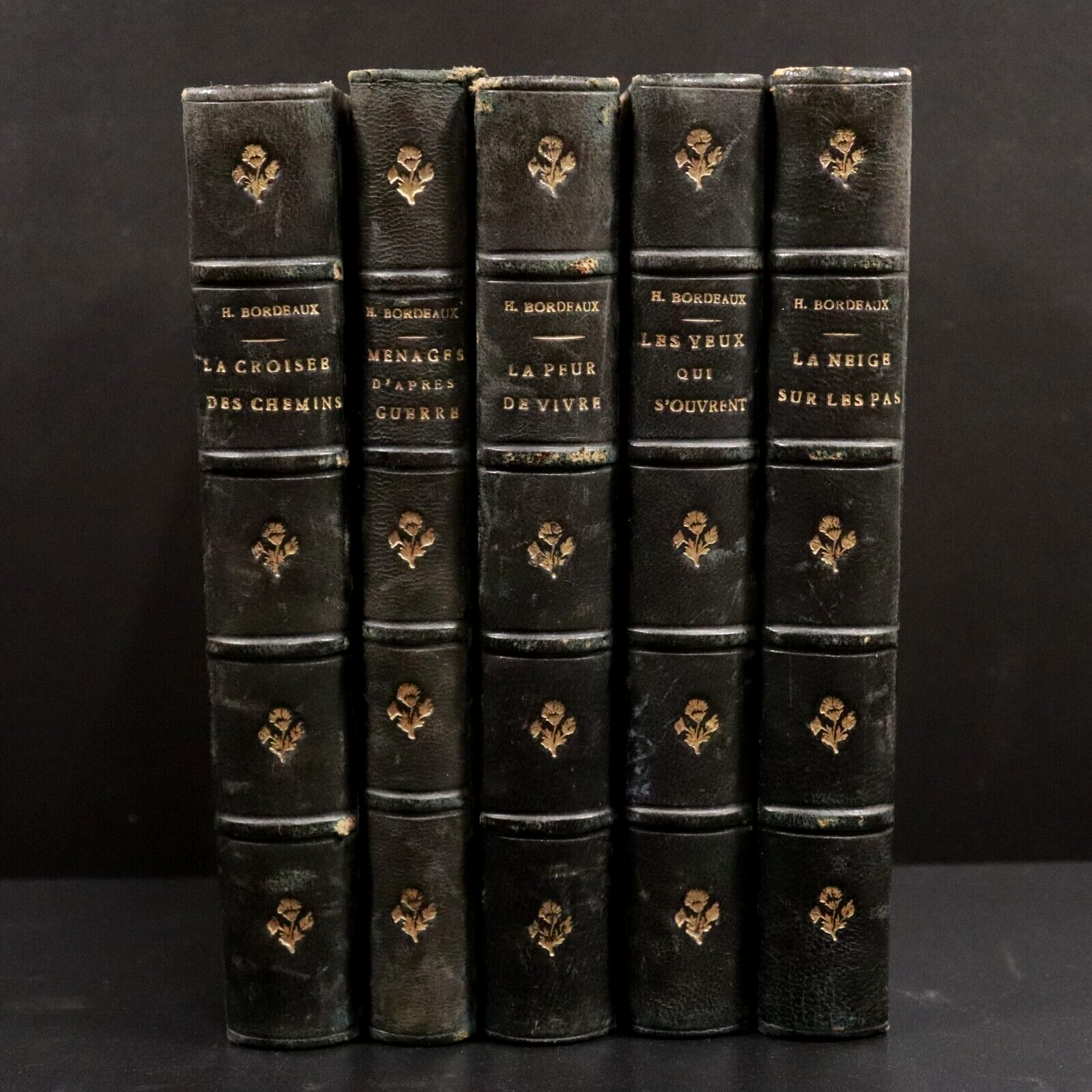 c1920 5vol Les Oeuvres d'Henry Bordeaux Antique French Fiction Books