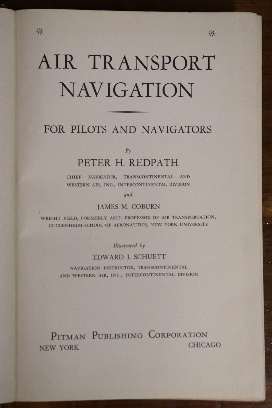Air Transport Navigation by P Redpath - 1943 - Antique Pilot Navigation Book - 0