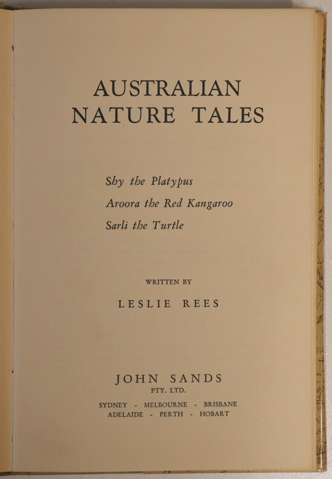 Australian Nature Tales by Leslie Rees - c1922 - 1st Ed. Antique Nature Book