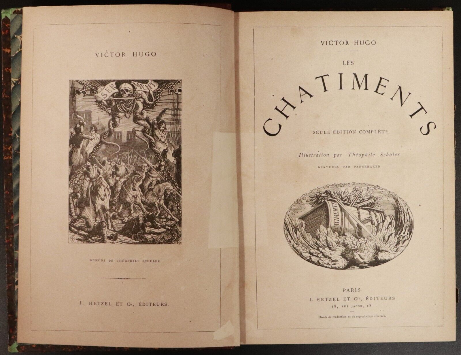 c1879 5vol Diverses Oeuvres De Victor Hugo Antiquarian Books Fine Binding