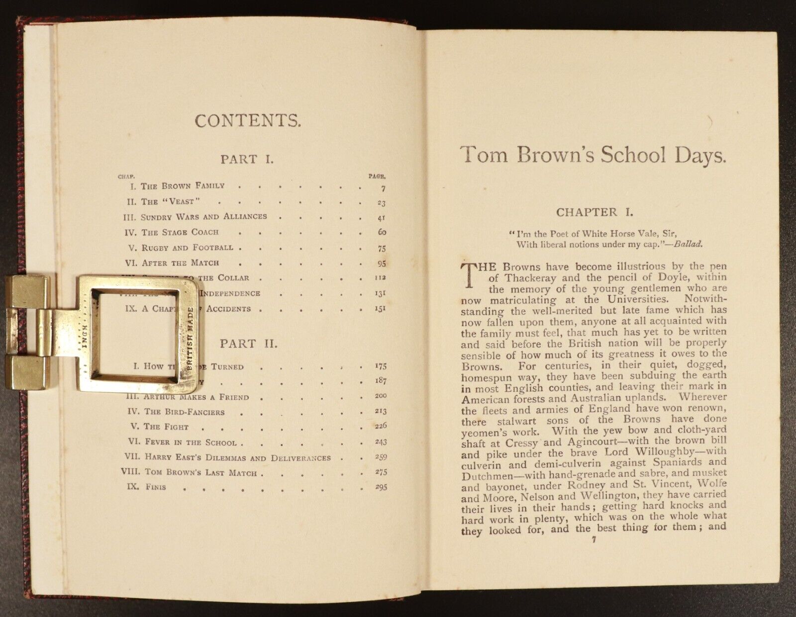 c1920 Tom Brown's School Days by Thomas Hughes Antique Fiction Book