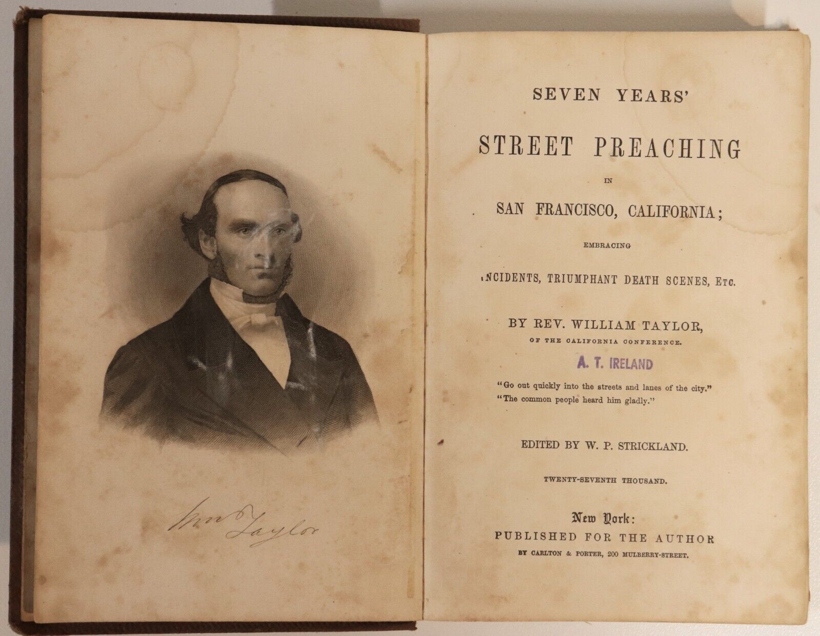 Seven Years Street Preaching In San Francisco - 1856 - Antique History Book - 0