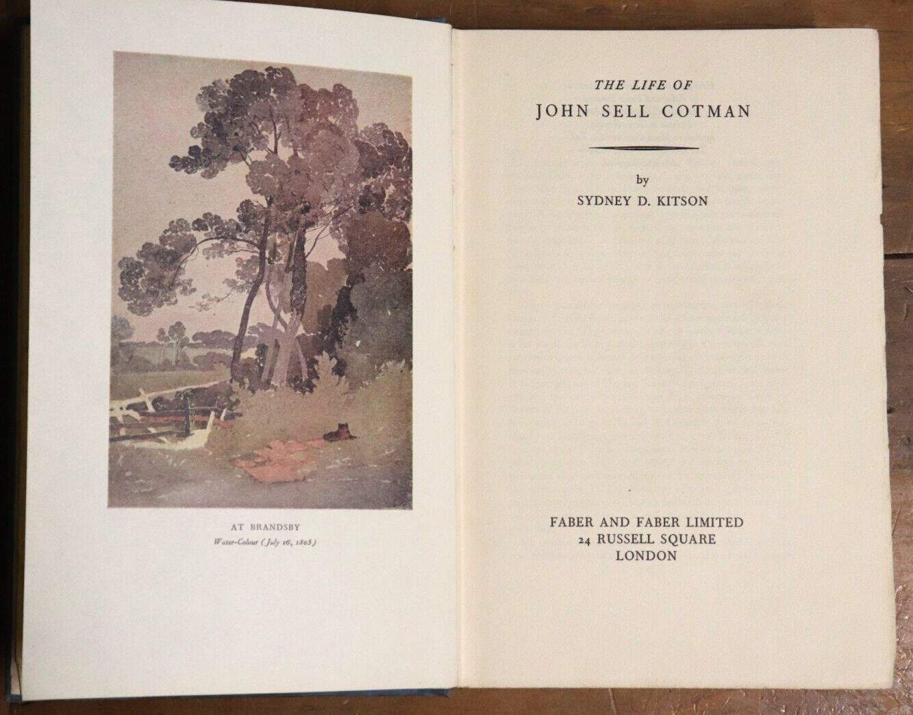 1937 The Life Of John Sell Cotman 1st Edition Antique English Art Book - 0