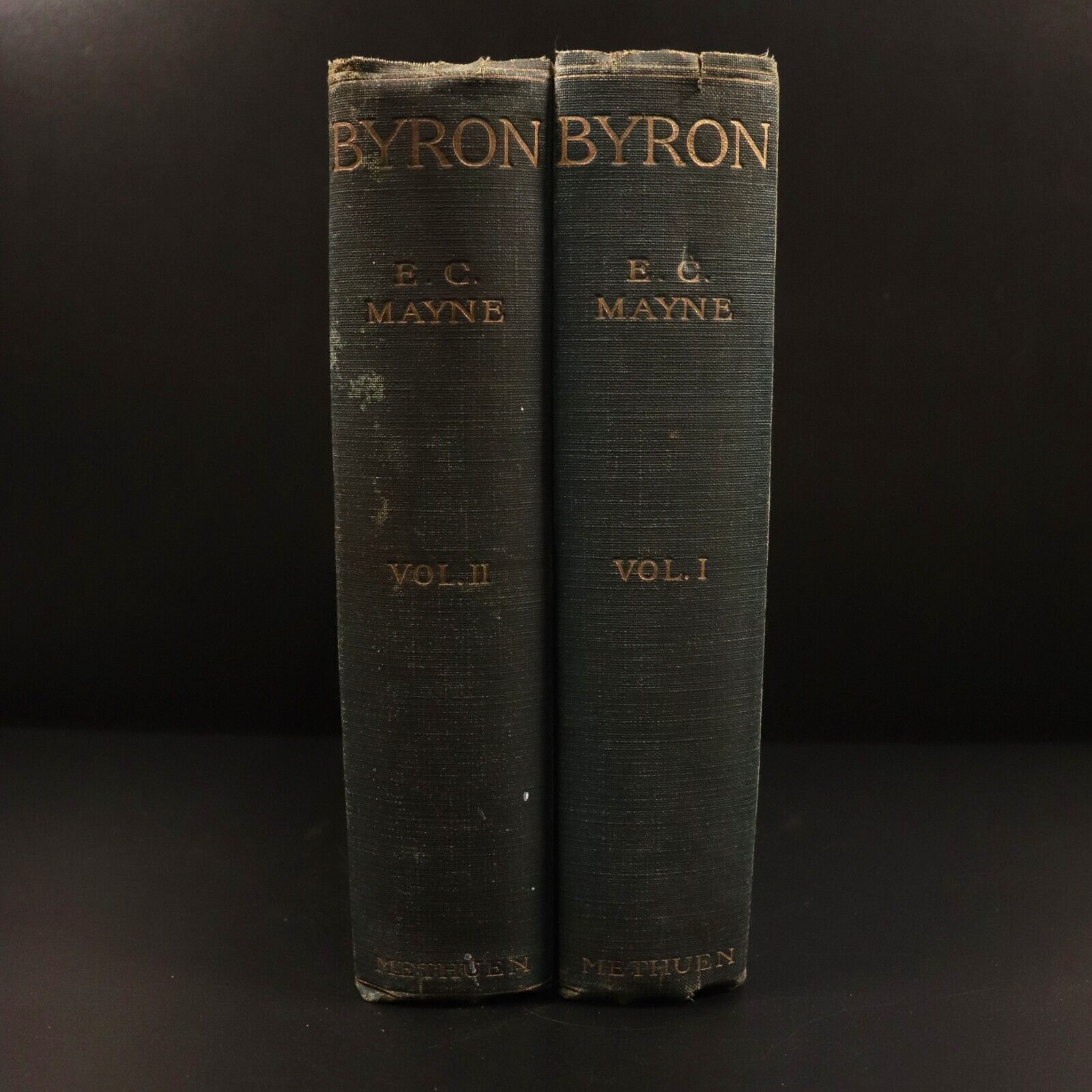 1912 2vol Byron by Ethel C. Mayne Antique British Literature Book Set Provenance