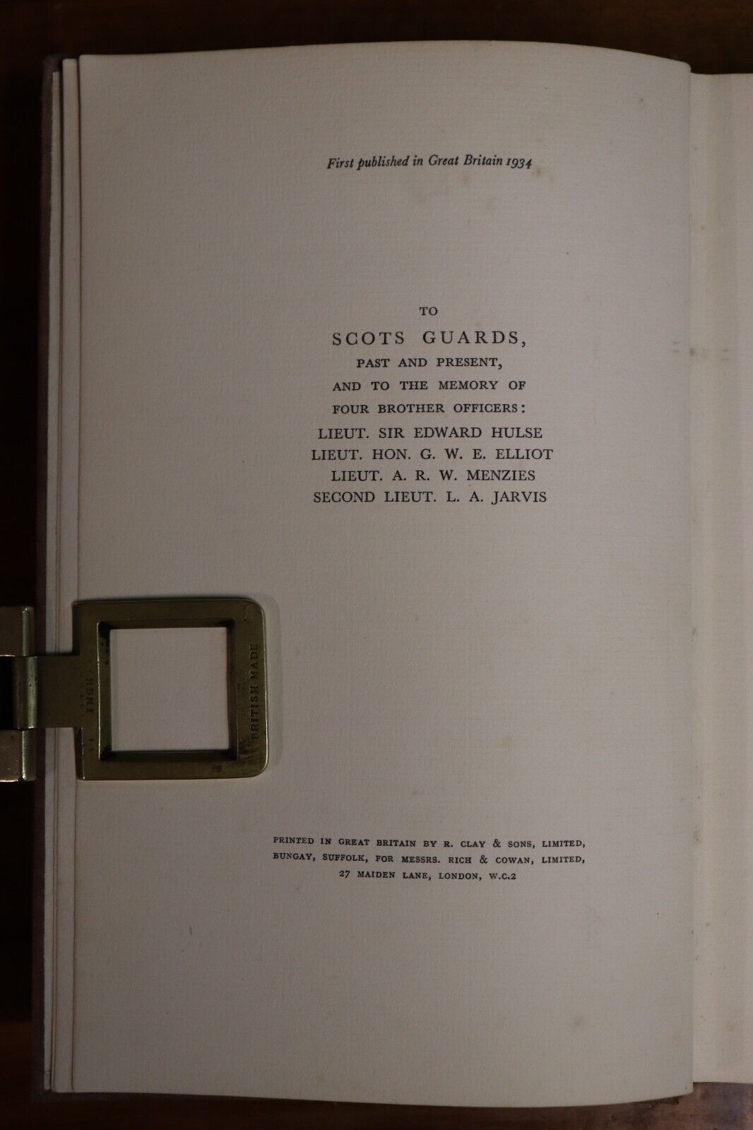 Scots Guard by Wilfrid Ewart - 1934 - 1st Edition Antique Military WW1 Book - 0