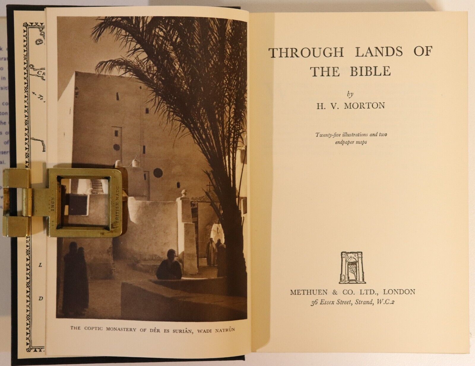 Through Lands Of The Bible by HV Morton - 1938 - 1st Edition Antique Travel Book - 0