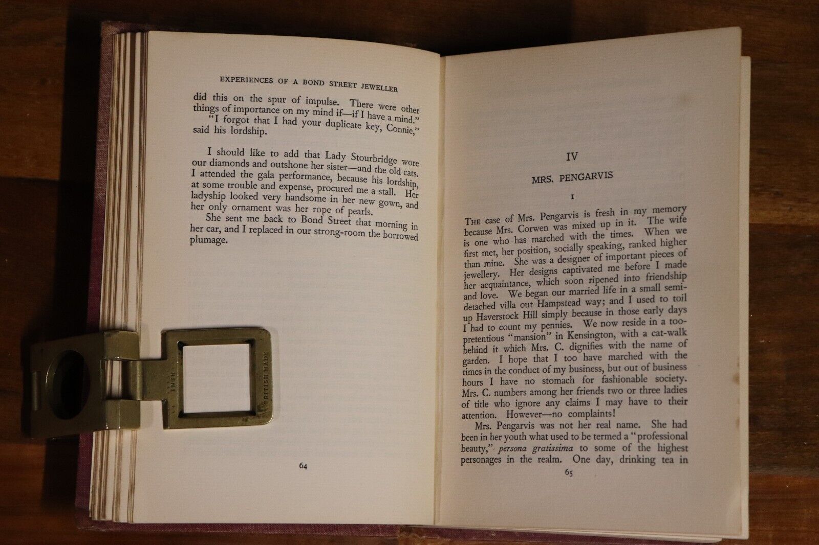 Experiences Of A Bond Street Jeweller - 1932 - 1st Ed. Antique Fiction Book