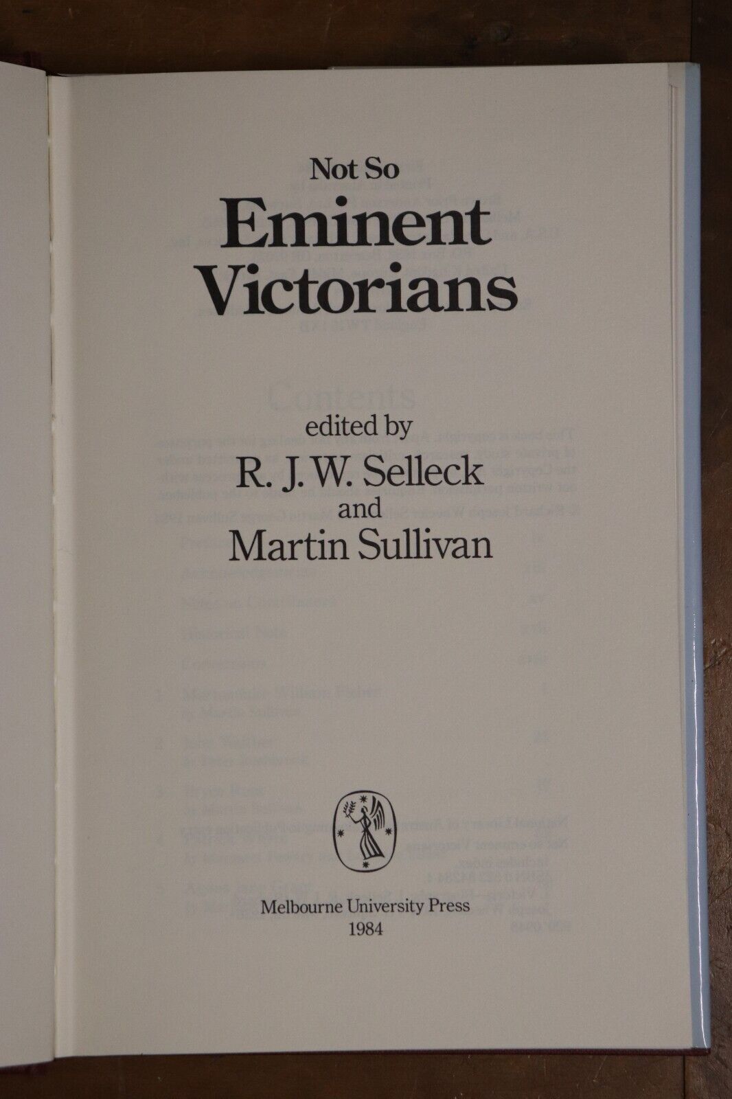 Not So Emminent Victorians - 1984 - Melbourne Local History Book