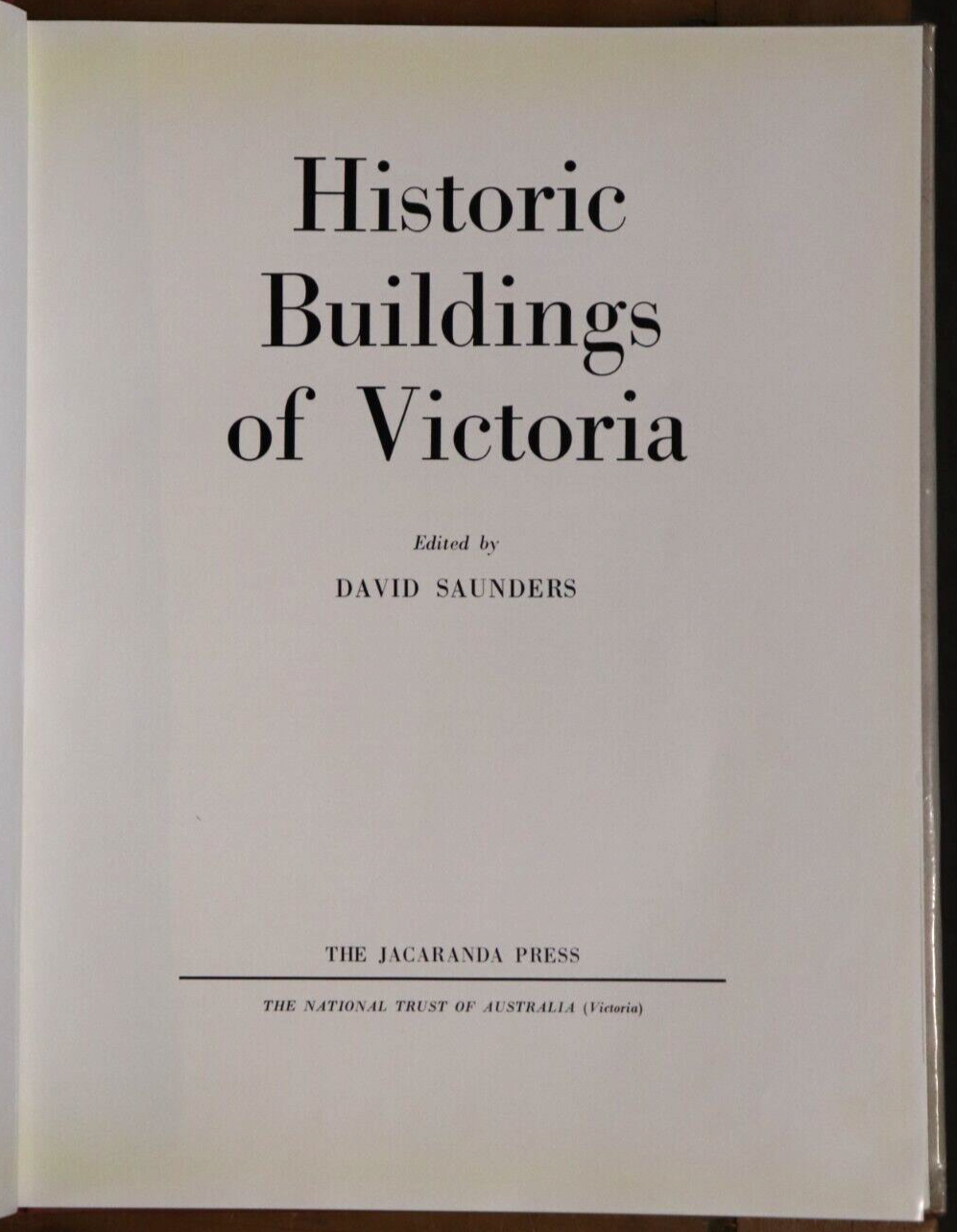 Historic Building of Victoria - 1966 - 1st Edition Australian Architecture Book