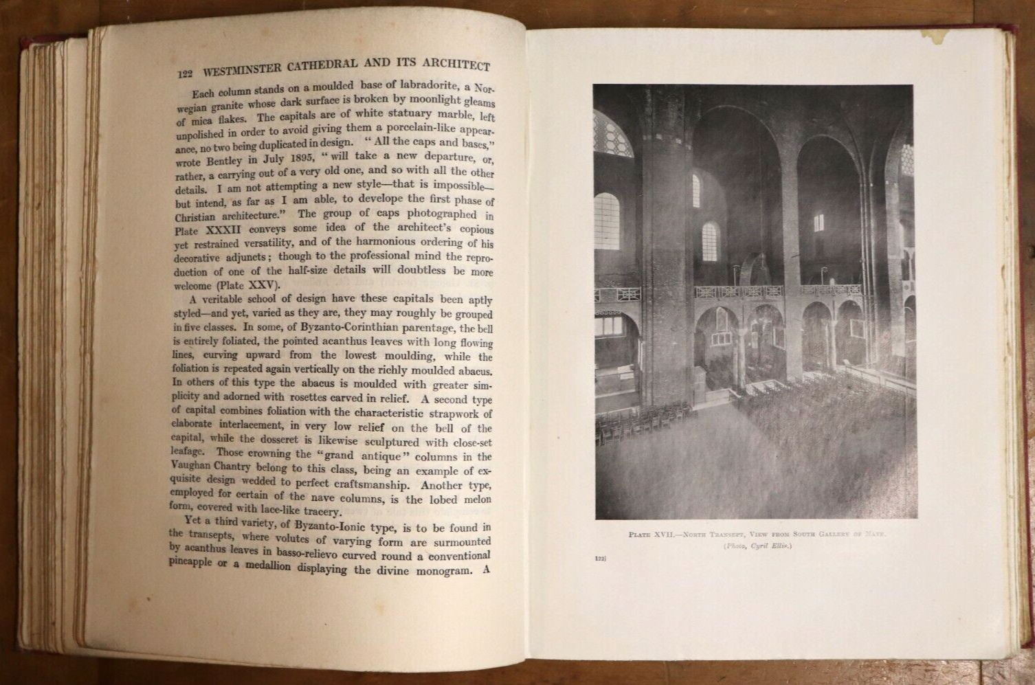 1919 Westminster Cathedral & Its Architect Antique Architecture History Book