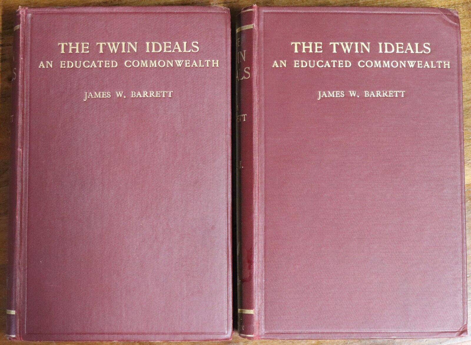 The Twin Ideals: An Educated Commonwealth - 1918 - Australian History Book Set - 0