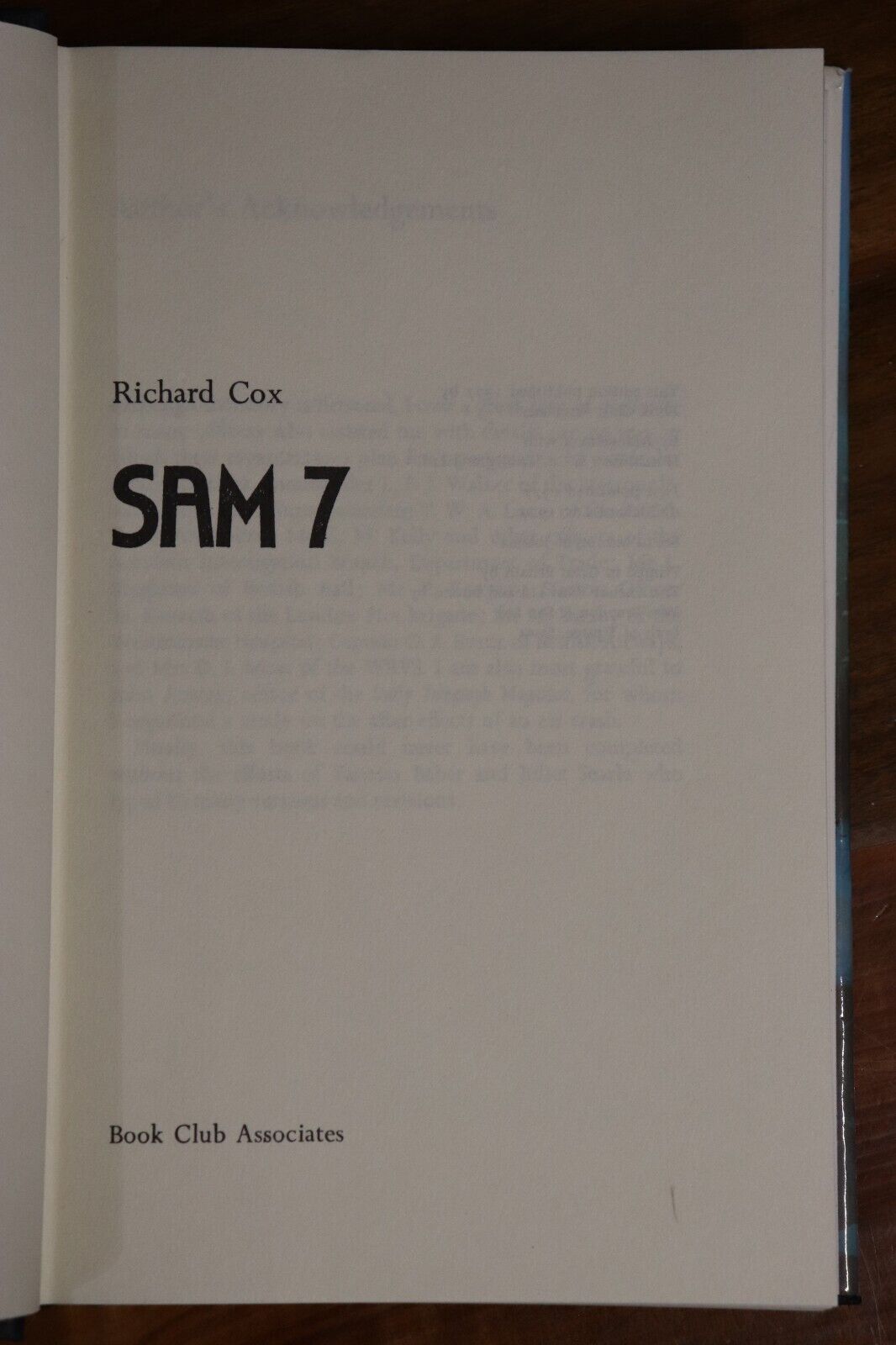 Sam 7 by Richard Cox - 1977 - Vintage Airline Disaster Fiction Book - 0