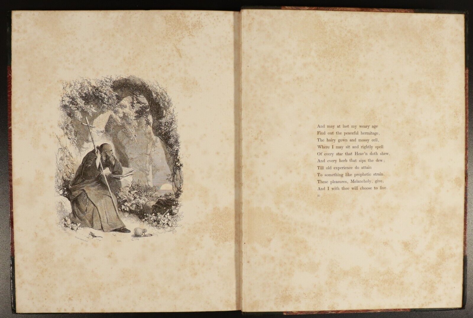 1848 L'Allegro & Il Penseroso by John Milton Antiquarian Art & Poetry Book
