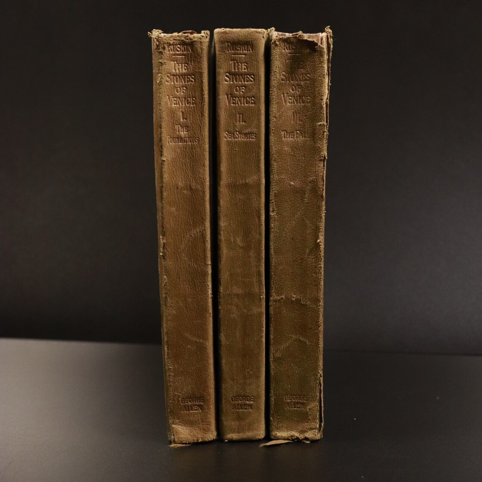 1906 3vol The Stones Of Venice by John Ruskin Antique Architecture Book Set