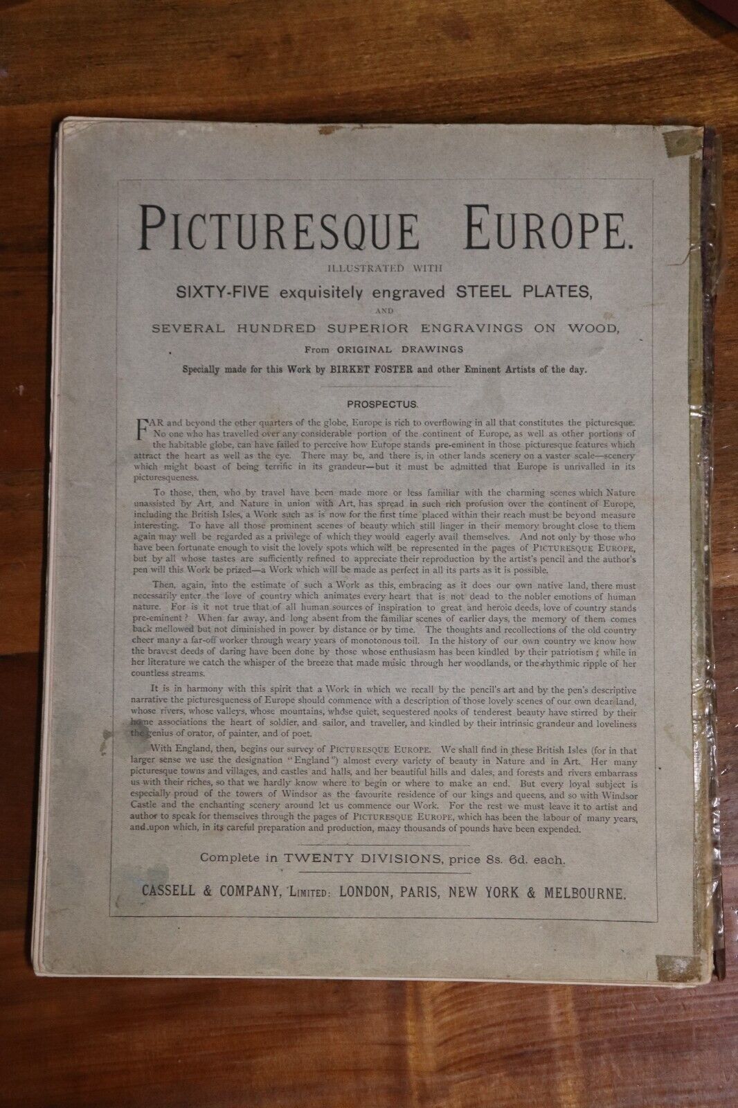 Picturesque Europe - Division 16 - c1875 - Rare Antiquarian Engravings Book