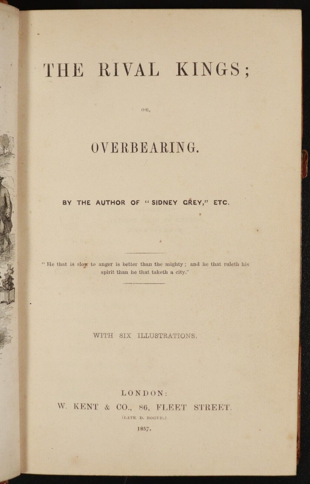 1857 The Rival Kings Or Overbearing 1st Edition Antiquarian British Fiction Book