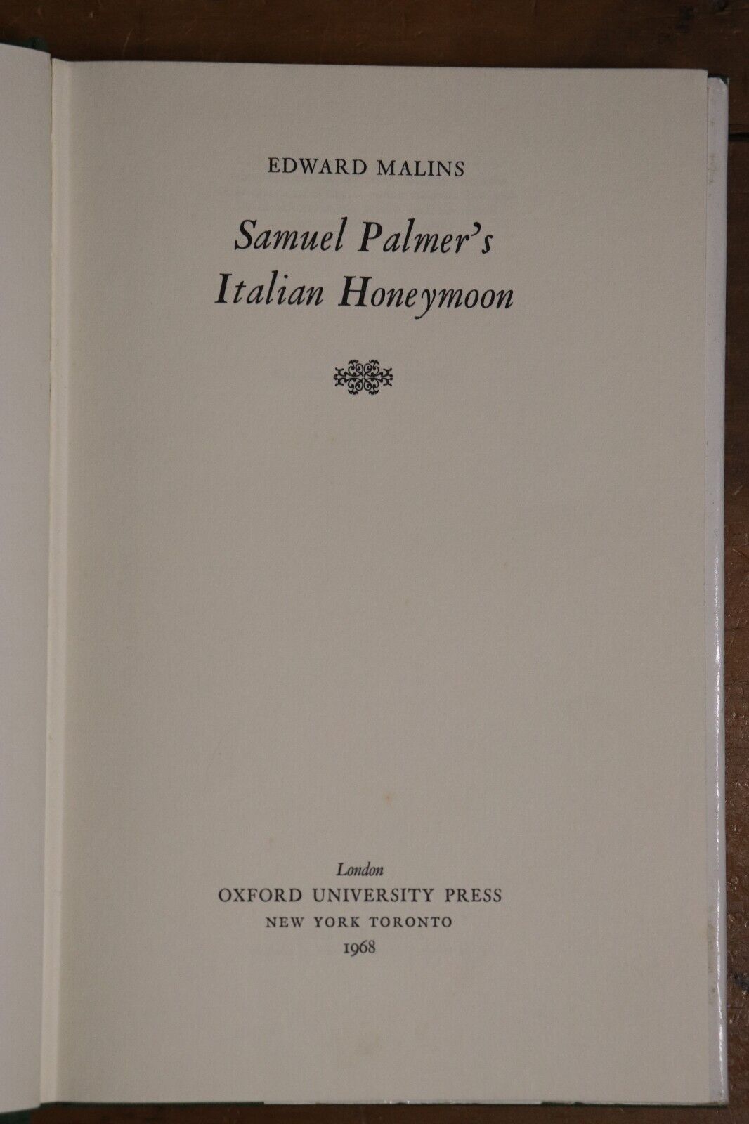 Samuel Palmer's Italian Honeymoon - 1968 - 1st Edition - Vintage Art Book - 0