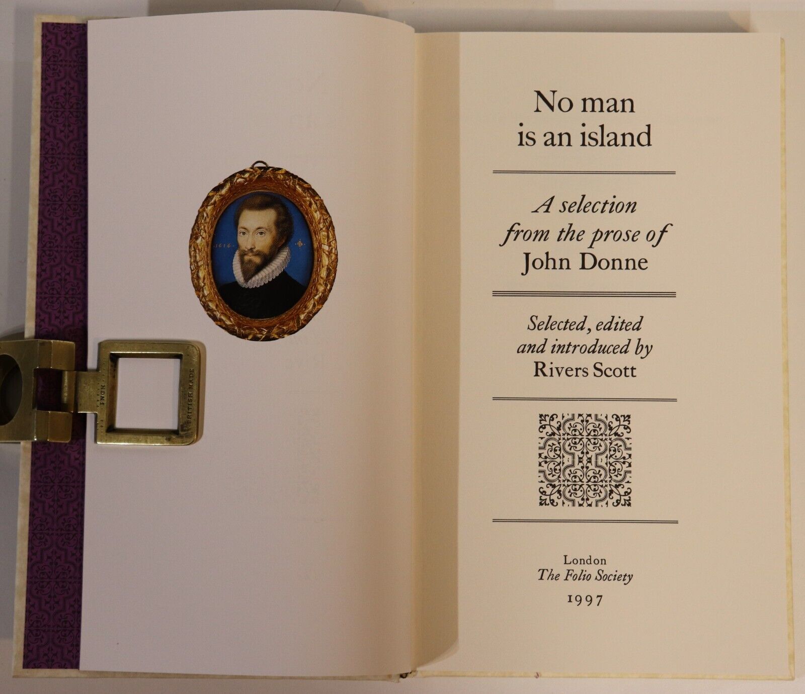 No Man Is An Island by John Donne - 1998 - Folio Society Literature Book
