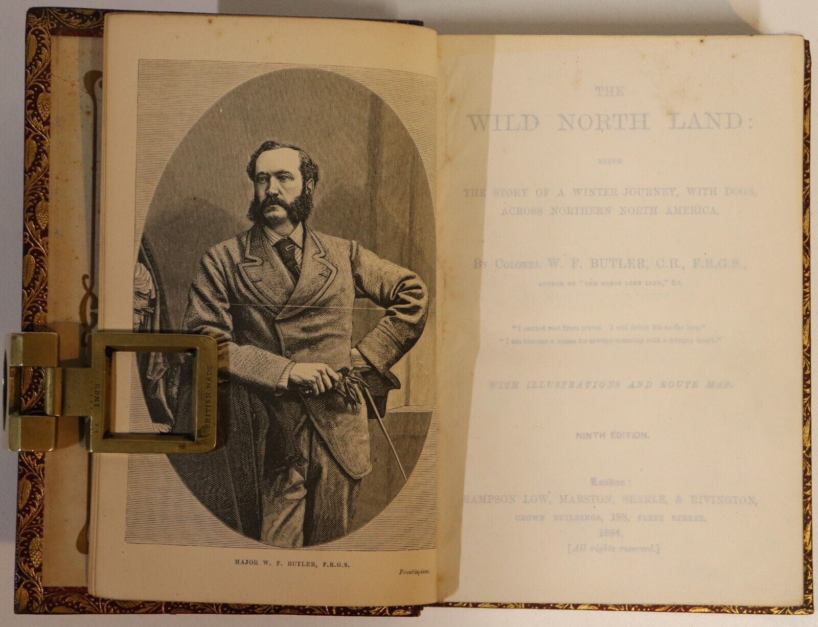 The Wild North Land by W.F. Butler - 1884 - Antique Exploration Adventure Book - 0