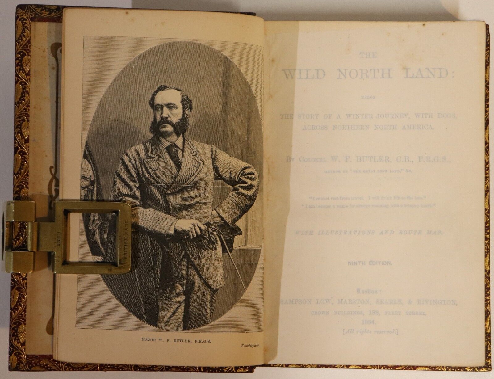 The Wild North Land by W.F. Butler - 1884 - Antique Exploration Adventure Book