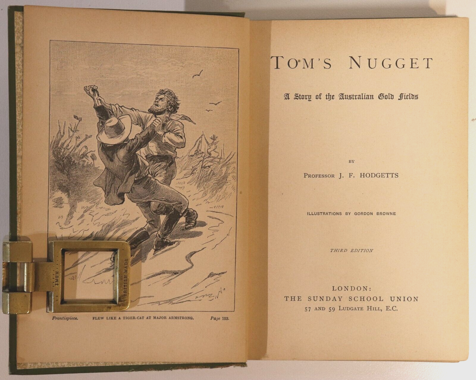 c1900 Tom's Nugget: A Story Of The Goldfields Antique Australian Fiction Book - 0