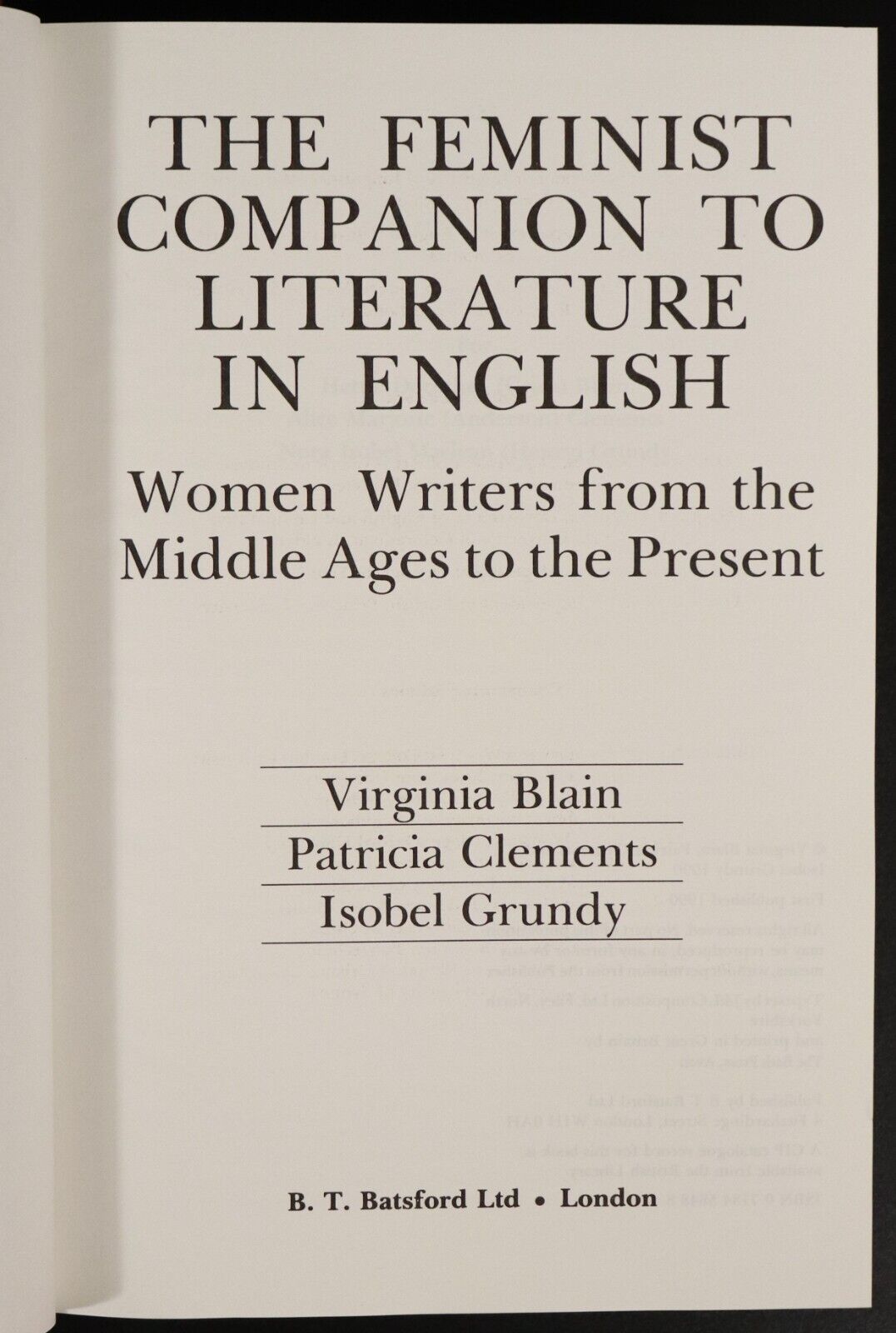 1990 The Feminist Companion To Literature In English Blain Grundy Reference Book - 0