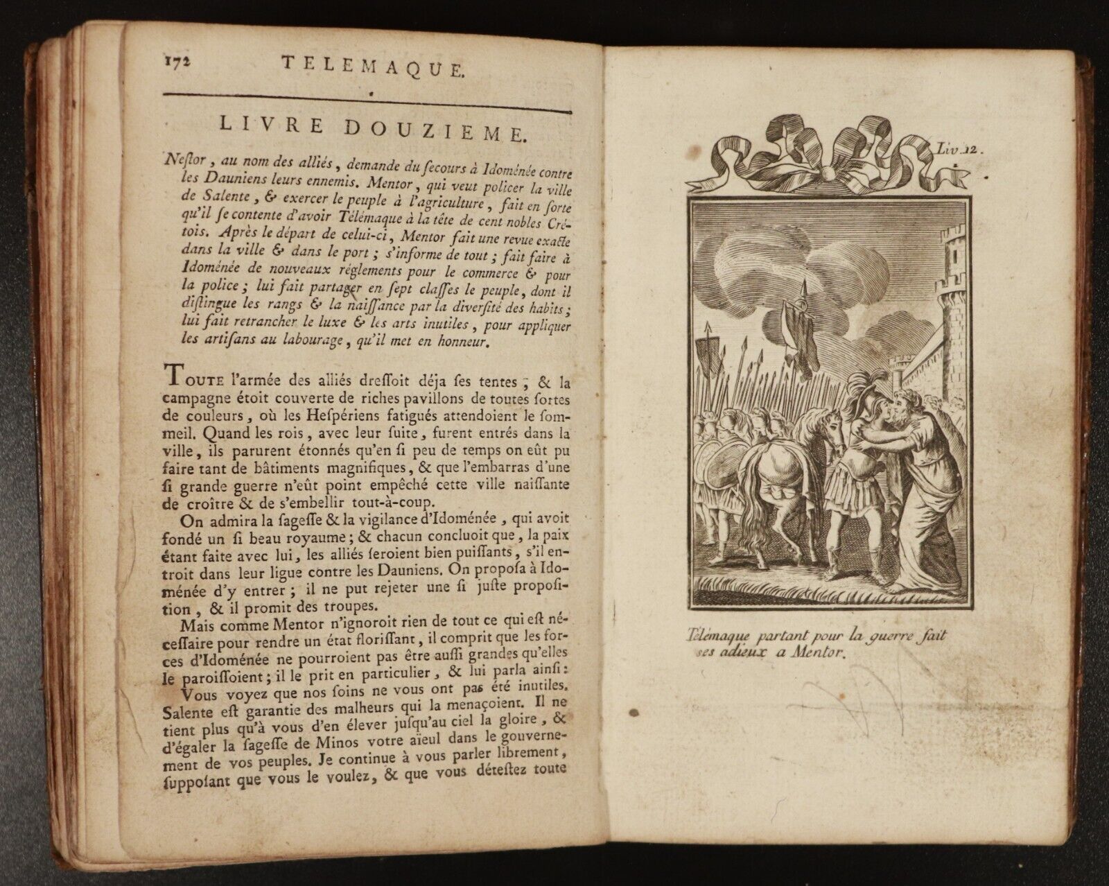 1804 Les Aventures de Télémaque by M. De Fenelon Antiquarian Literature Book