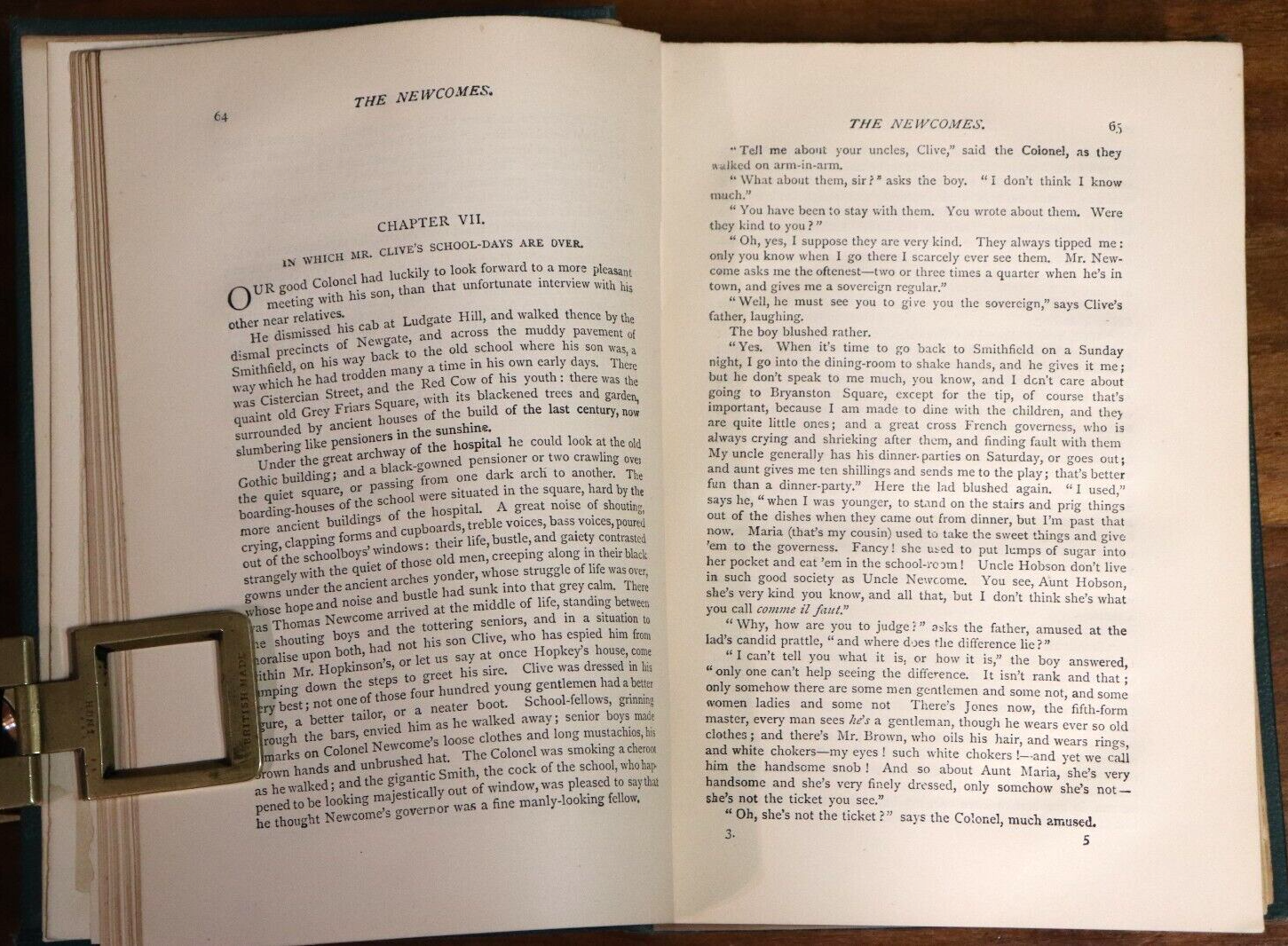 1885 The Newcomes by William Makepeace Thackeray Antique Fiction Book