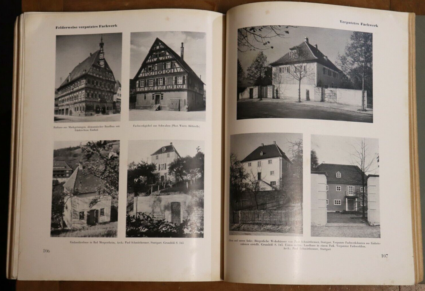 1933 Bauen In Holz by Hans Stolper Antique German Architecture Reference Book