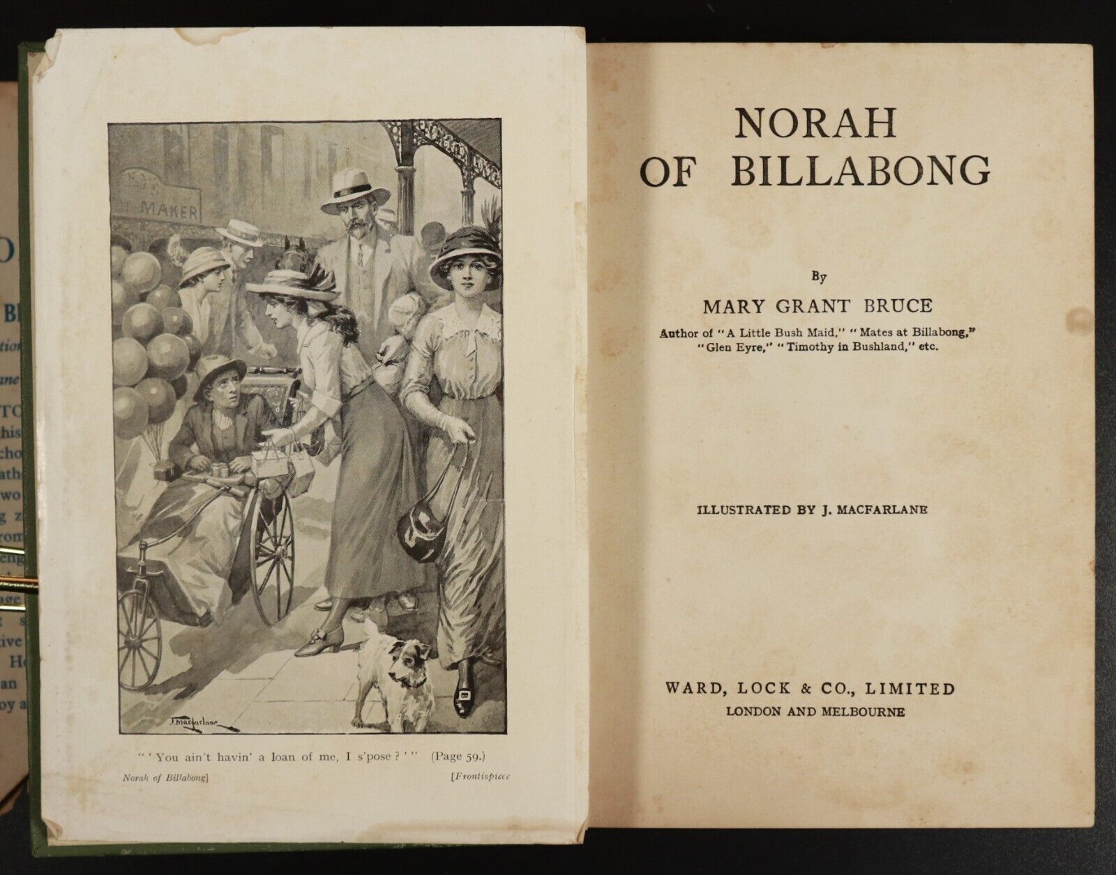 c1913 Norah Of Billabong by Mary Grant Bruce Australian Fiction Book
