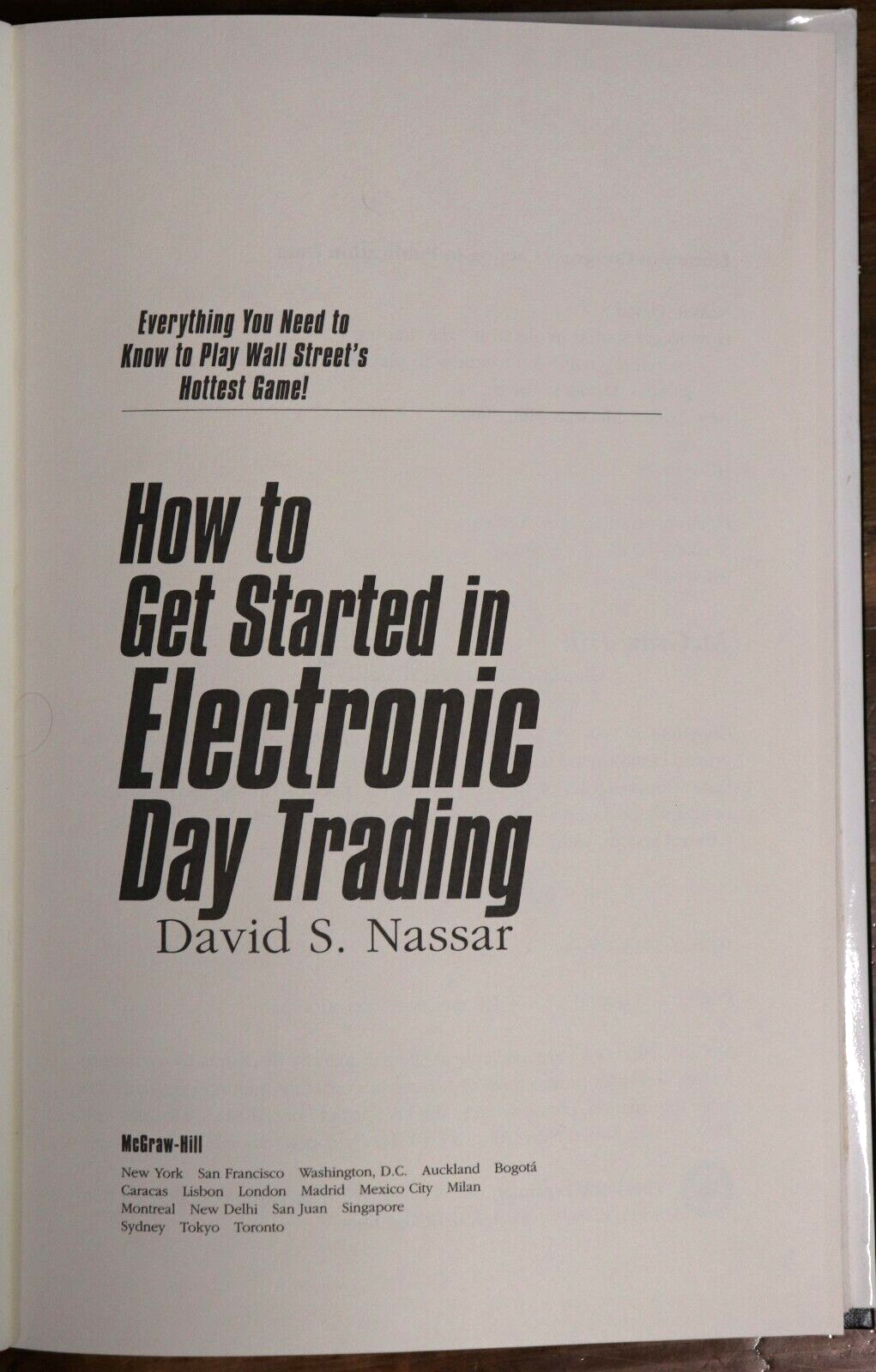 How To Get Started In Electronic Day Trading - 1999 - Stock Market Book - 0