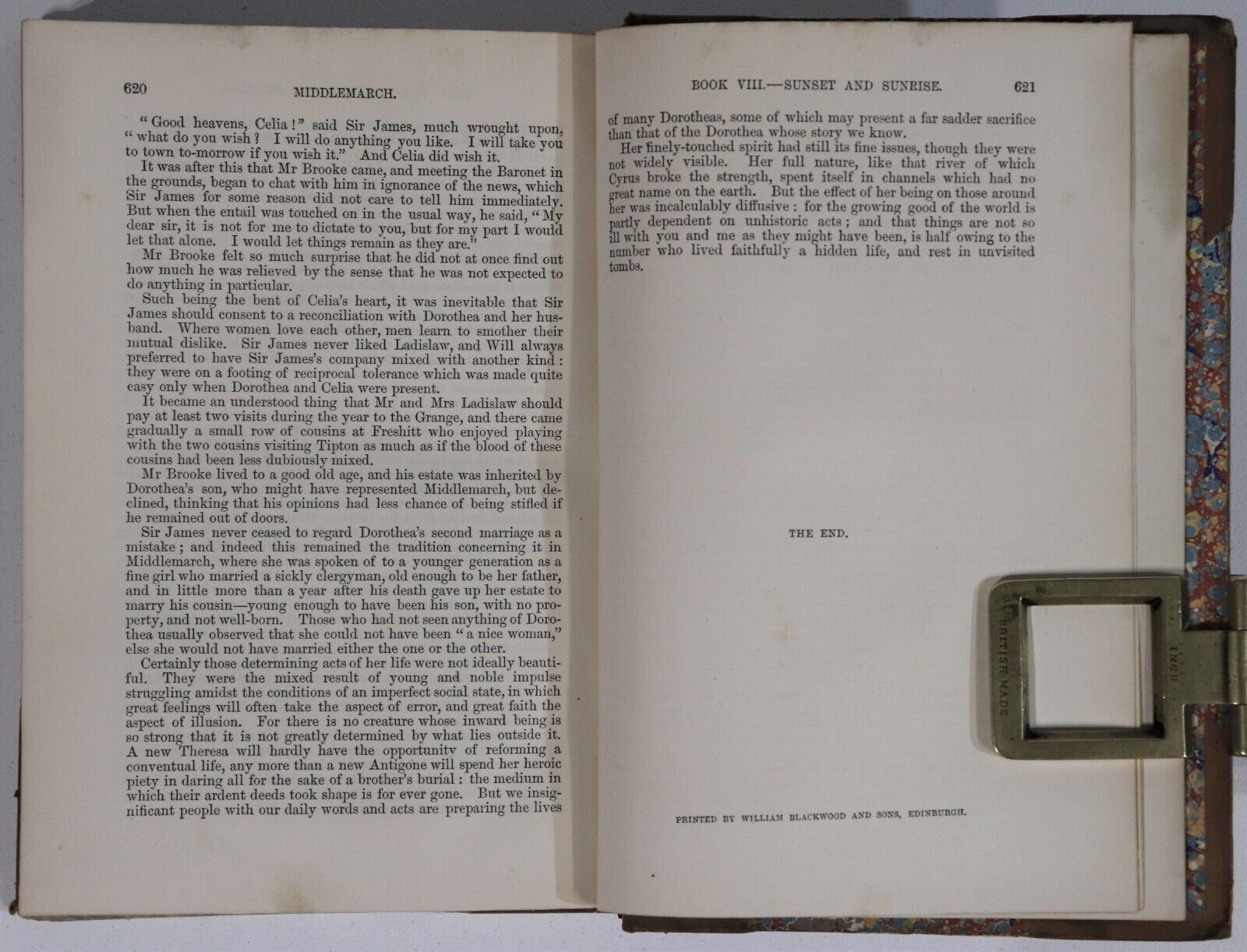 c1880 5vol George Eliot's Novels Antique English Fiction Book Collection