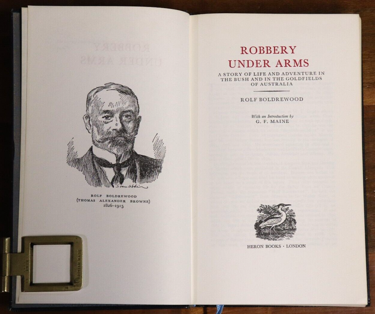 Robbery Under Arms - c1969 - Vintage Heron Books Australian Literature Book - 0