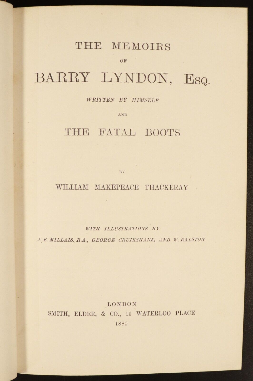1885 Barry Lyndon by William Makepeace Thackeray Antique Fiction Book