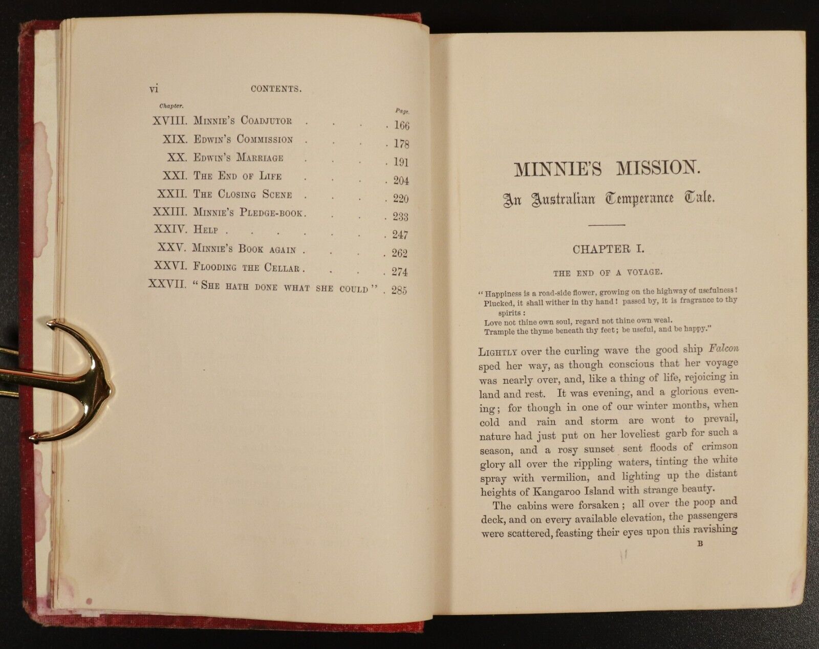 1869 Minnie's Mission: An Australian Temperance Tale by Maud Jean Franc Book