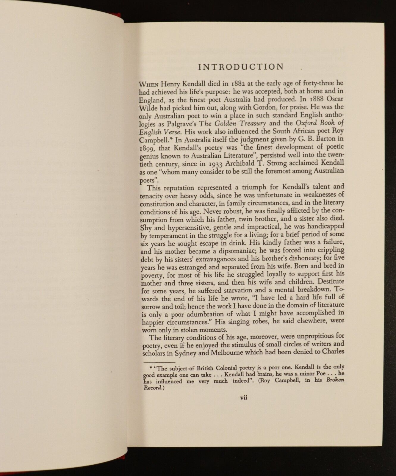 1987 Selected Poems Of Henry Kendall - Australia's Great Books Series